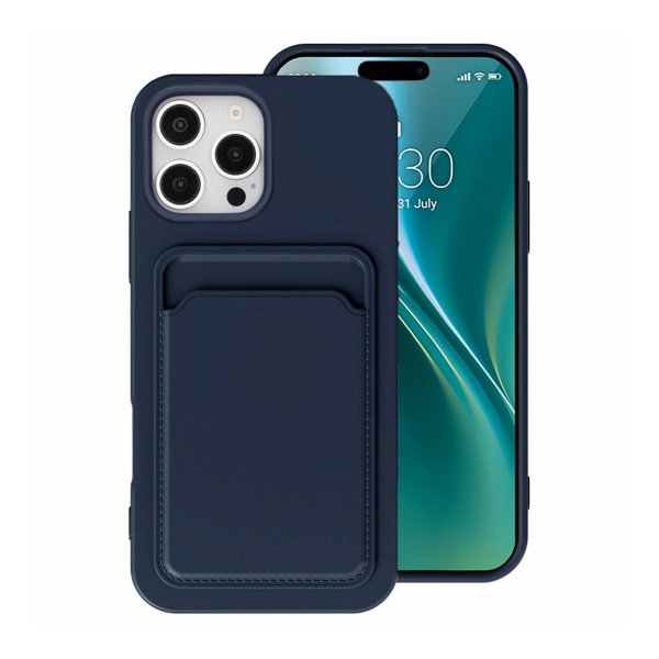 iPhone 16 Pro Skal Korthållare Blå