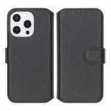 Rvelon iPhone 16 Pro Fodral Äkta läder Kortfack Svart