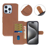 Rvelon iPhone 16 Pro Fodral Magnetiskt Avtagbart Skal Brun