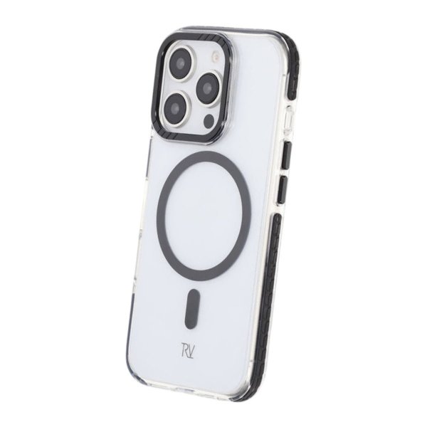 Rvelon iPhone 16 Pro Skal TPU MagSafe Svart/Transparent