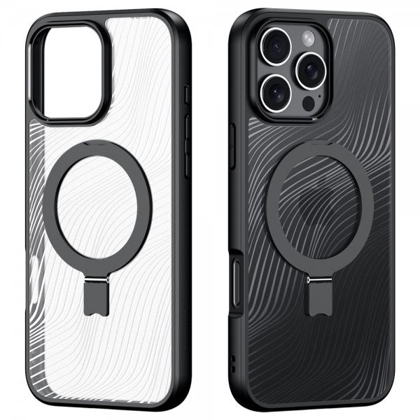 Dux Ducis iPhone 16 Pro Skal Aimo Series MagSafe Kickstand Svart