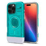 Spigen iPhone 16 Pro Skal Classic C1 MagFit Bondi Blue