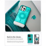 Spigen iPhone 16 Pro Skal Classic C1 MagFit Bondi Blue
