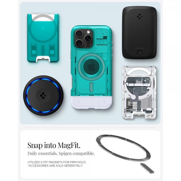 Spigen iPhone 16 Pro Skal Classic C1 MagFit Bondi Blue