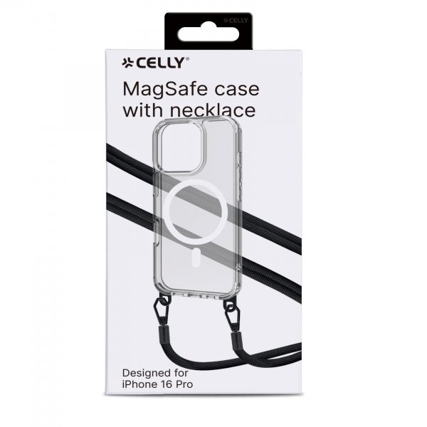 Celly iPhone 16 Pro Skal Freedom Necklace MagSafe Transparent