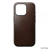 Nomad iPhone 16 Pro Skal Modern Leather Case Horween Rustic Brown
