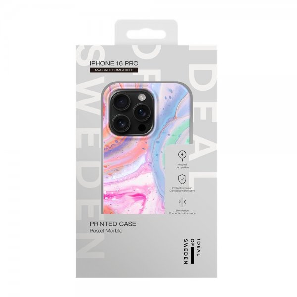 Ideal of Sweden iPhone 16 Pro Skal Printed Case MagSafe Pastel Marble