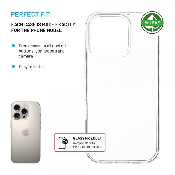 Fixed iPhone 16 Pro Skal ReStory Transparent