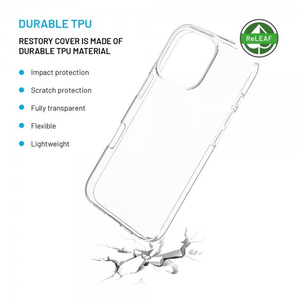 Fixed iPhone 16 Pro Skal ReStory Transparent