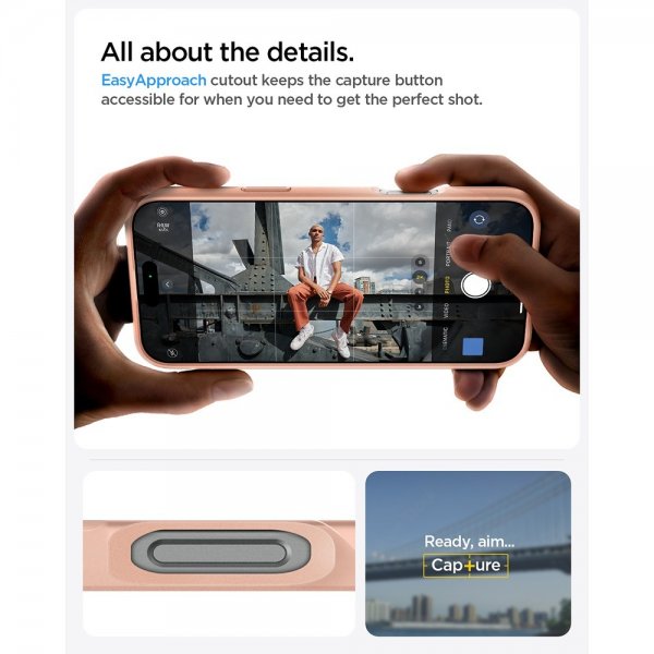 Spigen iPhone 16 Pro Skal Thin Fit MagFit Rose Titanium
