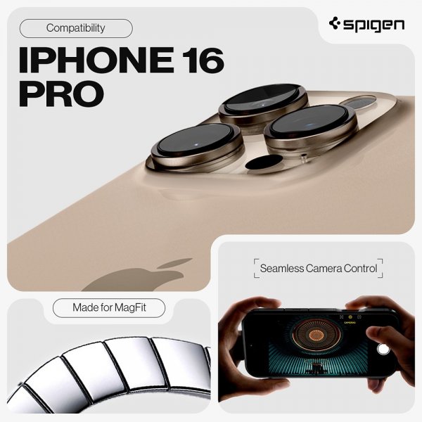 Spigen iPhone 16 Pro Skal Tough Armor T MagFit Svart