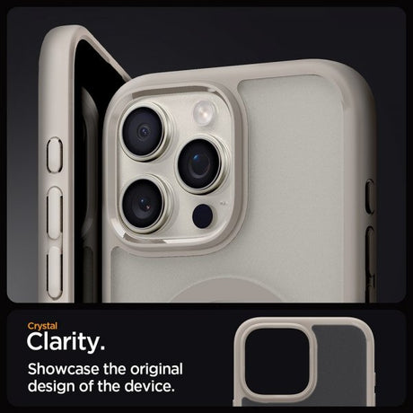 Spigen iPhone 16 Pro Skal Ultra Hybrid MagFit Frost Natural Titanium