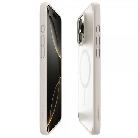 Spigen iPhone 16 Pro Skal Ultra Hybrid MagFit Frost Natural Titanium
