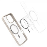 Spigen iPhone 16 Pro Skal Ultra Hybrid MagFit Frost Natural Titanium