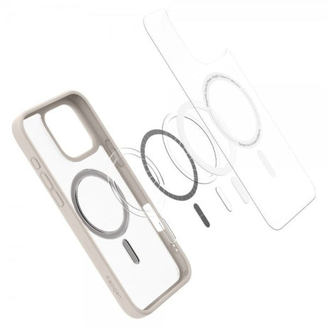 Spigen iPhone 16 Pro Skal Ultra Hybrid MagFit Frost Natural Titanium