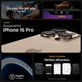 Spigen iPhone 16 Pro Skal Ultra Hybrid MagFit Frost Natural Titanium