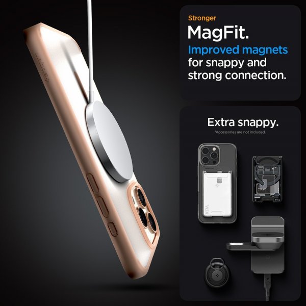 Spigen iPhone 16 Pro Skal Ultra Hybrid MagFit Frost Rose Titanium
