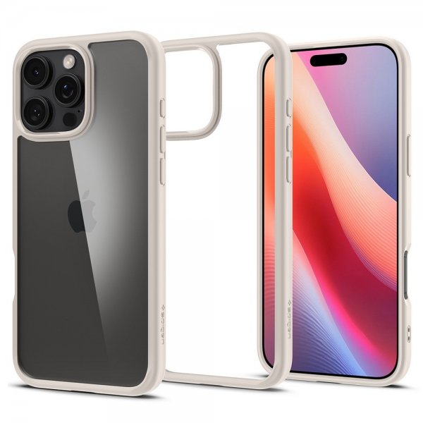 Spigen iPhone 16 Pro Skal Ultra Hybrid Natural Titanium