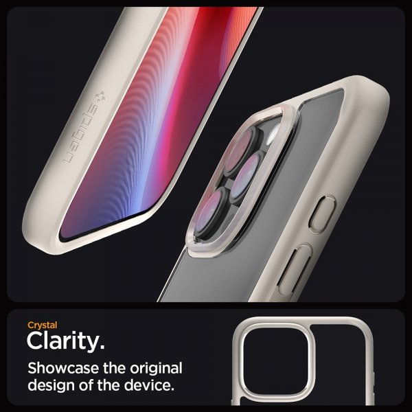 Spigen iPhone 16 Pro Skal Ultra Hybrid Natural Titanium