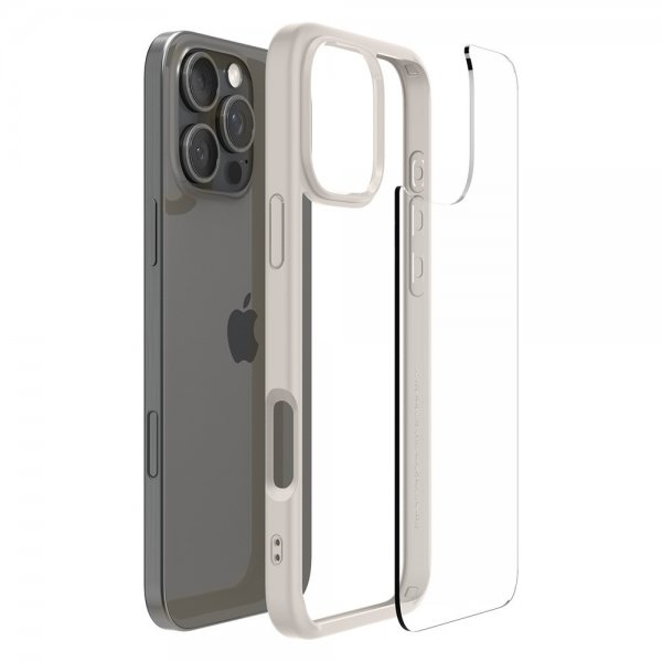 Spigen iPhone 16 Pro Skal Ultra Hybrid Natural Titanium