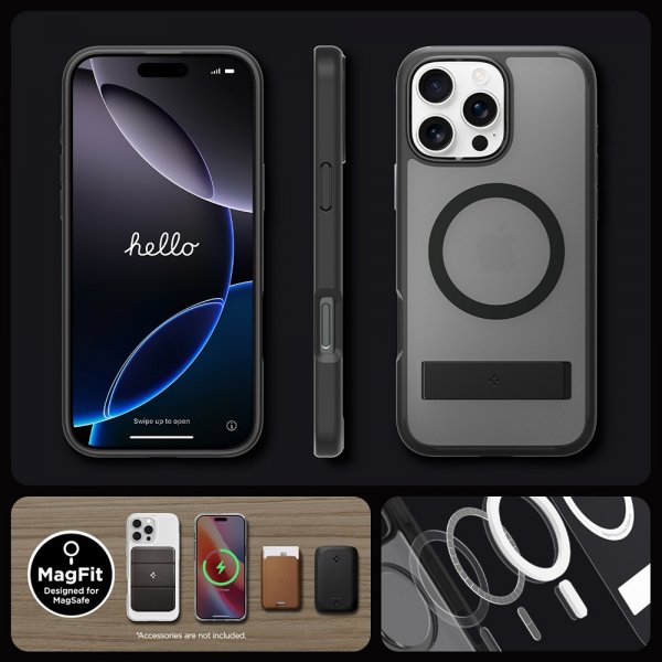 Spigen iPhone 16 Pro Skal Ultra Hybrid S MagFit Frost Black