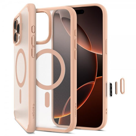 Spigen iPhone 16 Pro Skal Ultra Hybrid T MagFit Frost Rose Titanium