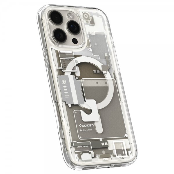 Spigen iPhone 16 Pro Skal Ultra Hybrid Zero One MagFit Natural Titanium