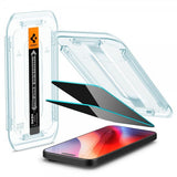 Spigen iPhone 16 Pro/iPhone 17/17 Pro Skärmskydd GLAS.tR EZ Fit Privacy 2-pack