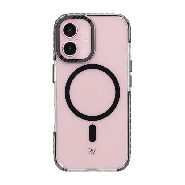 Rvelon iPhone 16 Skal TPU MagSafe Svart/Transparent