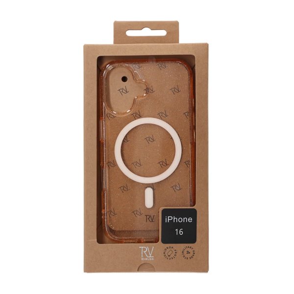 Rvelon iPhone 16 Skal Glitter MagSafe Guld