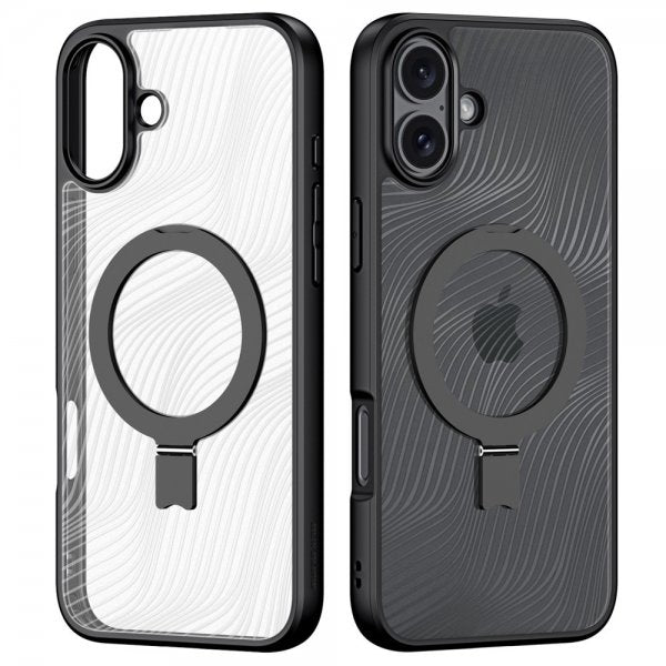Dux Ducis iPhone 16 Skal Aimo Series MagSafe Kickstand Svart
