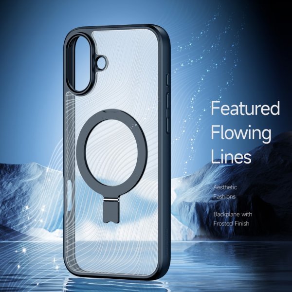 Dux Ducis iPhone 16 Skal Aimo Series MagSafe Kickstand Svart
