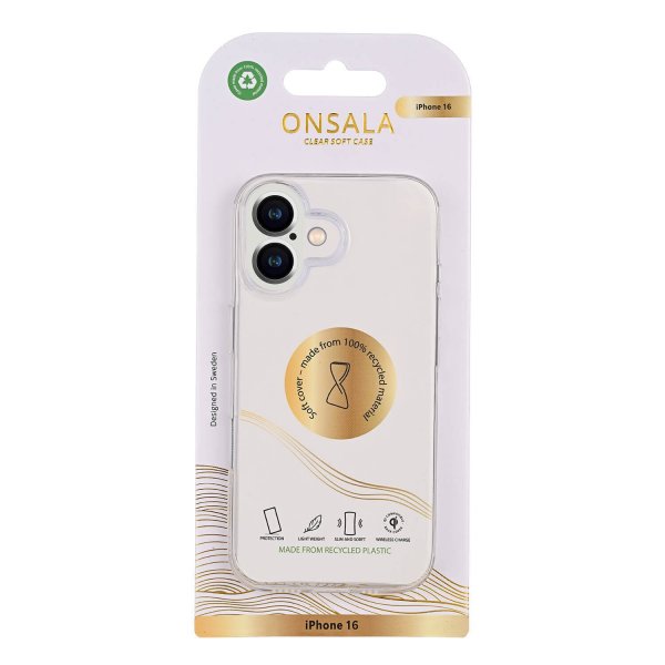 Onsala iPhone 16 Skal Återvunnen TPU Transparent