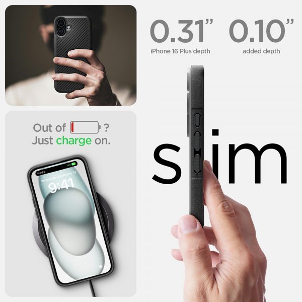 Spigen iPhone 16 Skal Core Armor Matte Black