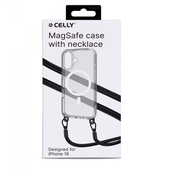 Celly iPhone 16 Skal Freedom Necklace MagSafe Transparent