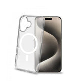 Celly iPhone 16 Skal GELSKINMAG MagSafe Transparent Vit