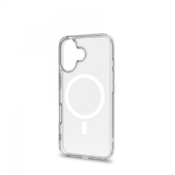 Celly iPhone 16 Skal GELSKINMAG MagSafe Transparent Vit