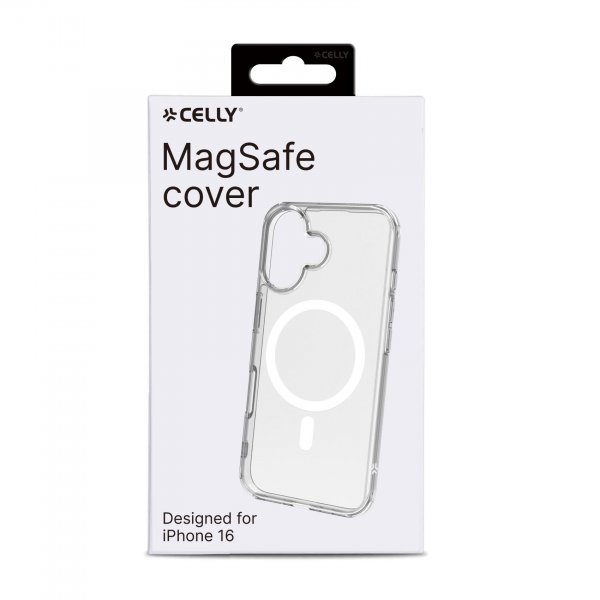 Celly iPhone 16 Skal GELSKINMAG MagSafe Transparent Vit