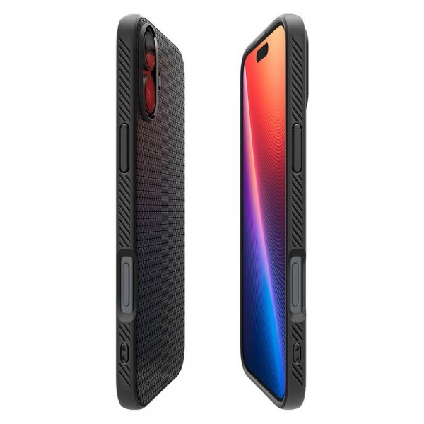 Spigen iPhone 16 Skal Liquid Air Matte Black
