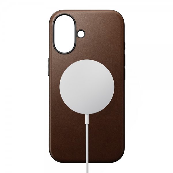 Nomad iPhone 16 Skal Modern Leather Case Brun