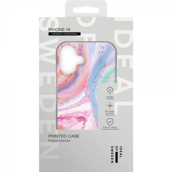 Ideal of Sweden iPhone 16 Skal Printed Case MagSafe Pastel Marble