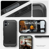 Spigen iPhone 16 Skal Rugged Armor MagFit Matte Black