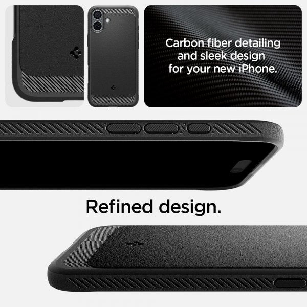 Spigen iPhone 16 Skal Rugged Armor MagFit Matte Black