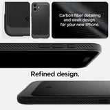 Spigen iPhone 16 Skal Rugged Armor MagFit Matte Black