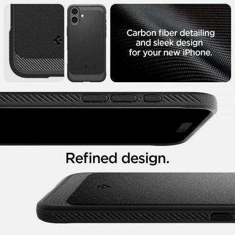 Spigen iPhone 16 Skal Rugged Armor MagFit Matte Black