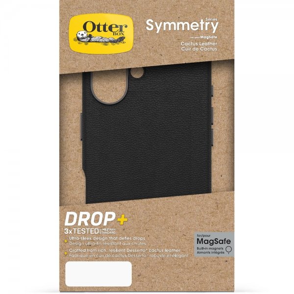 Otterbox iPhone 16 Skal Symmetry Cactus Leather MagSafe Noir Ash
