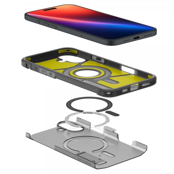 Spigen iPhone 16 Skal Tough Armor MagFit Frost Black