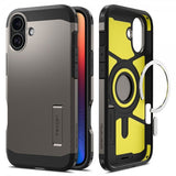 Spigen iPhone 16 Skal Tough Armor MagFit Gunmetal