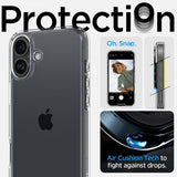 Spigen iPhone 16 Skal Ultra Hybrid Crystal Clear