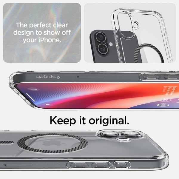 Spigen iPhone 16 Skal Ultra Hybrid MagFit Carbon Fiber